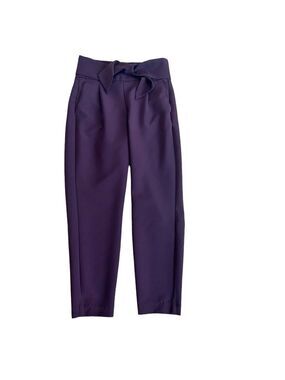 Dynamite plum purple high waisted pleated tie front ankle pants Sz 6 NWOT